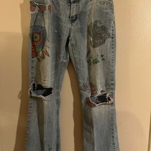 Bohemian‎ Artistic Flare Jeans